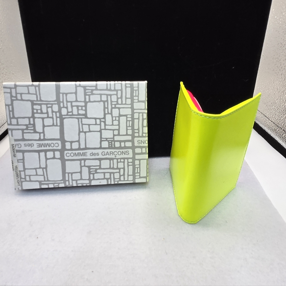 Comme des Garçons Neon Yellow Card Holder,  Brand New!